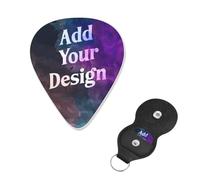 Custom Guitar pick Custom Logo Text Here For Acoustic Guitar, Violin, Ukulele, Bass (6 Packs)
