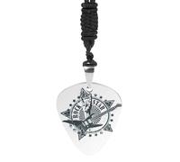 Custom Guitar Pick Necklace Pendant with Photo Text Logo, Personalized Titanium Steel R&B Music Jewelry Personalized Guitar Picks Pendant Style1
