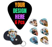 Custom Guitar Picks 6-600 Packs Personalized Accessories Two-Side Printing with Your Photo/Text/Logo Customized Picture Gifts for Men Women Guitar Bass Ukulele,0.96mm