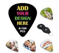 Custom Guitar Picks Personalized Ukulele Bass Pick Double-sided Printing with Your Photo/Text/Logo Customized Guitar Ukulele Bass Accessories Picks Gifts for Men Women