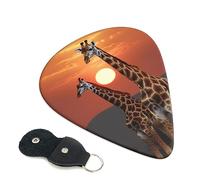 Custom Guitar Picks Set of 6 Guitar Picks for Acoustic Guitars Violin Ukulele Bass Giraffe Sunset