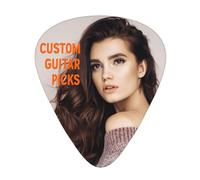 Custom Guitar Picks With Photo Text Logo 12 Pcs/pack, Personalised Photo Ukulele Plectrums - 3 Thicknesses for Acoustic & Electric Guitar, Ukulele Musicians Players