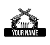 Custom Gun Metal Wall Art, Personalized Second Amendment 2nd Armory Military Name Sign Home Decor 4th of July Patriotic Decoration,Gift Veteran Gift Armory Decor (Style-1)