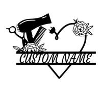 Custom Hair Dresser Metal Sign,Custom Beauty Salon Girl Hair Metal Wall Art,Personalized Hair Dresser Name Sign, Custom Hairstyle Decor,Barber Shop Metal Wall Decor,Hair Stylist Gift ,Hair Salon
