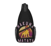Custom Hakuna Matata Simba Roar Shoulder Backpack Women Men Casual Shoulder Chest Bags for for Traveling The Lion King Sling Bag