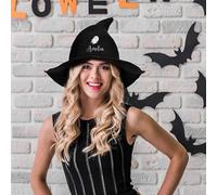 Custom Halloween Witch Hat with Name Embroidery,Personalized Witch Hats for Halloween Party Masquerade Costume Decor