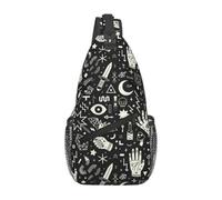 Custom Halloween Witchcraft Witch Crossbody Sling Backpack Men Occult Witchy Magic Shoulder Chest Bag for Hiking