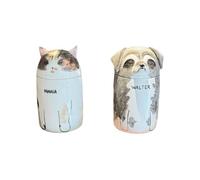 Custom Hand-Painted Pet Ashes Urn,Personalized Pet Photos Dog & Cat Urn,Gifts for Pet Lovers Friends