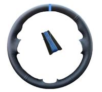 Custom Hand Stitched Microfibre Leather Car Steering Wheel Cover Braid For Hyundai For Sonata Staria 2020-2023 Breathable(Light Blue Thread)