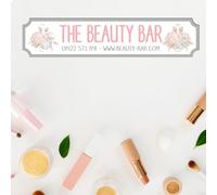 Custom Handmade Business Street Signs - Unique Hairdressers, Barber, Beauty Salon & Aromatherapy Business Name & Details Signs (Beauty Salon - Pink Flowers, MDF Wood - Large 440mm x 90mm)
