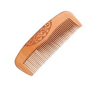 Custom Handmade Peachwood Comb, Personalized Engraving Wooden Comb, Dense Teeth Engraved Personalised Wooden Hairbrush for Wedding Favors and Gifts (B)