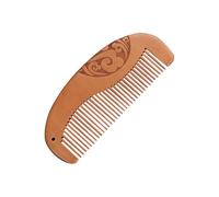 Custom Handmade Peachwood Comb, Personalized Engraving Wooden Comb, Dense Teeth Engraved Personalised Wooden Hairbrush for Wedding Favors and Gifts (C)