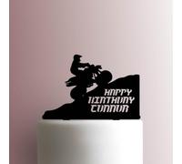 Custom Happy Birthday Name ATV Driver Acrylic Cake Topper 3mm Thick Premium Laser Cut Cake Decoration for Birthday, Wedding, Baby Shower & Party Cakes Durable Reusable