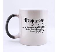 Custom Harry Potter Coffee Mug, Happiness can be found even in the darkest of times if one only remembers to turn on the light