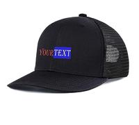 Custom Hat Personalized Mesh Visor Baseball Hat Custom Embroidered Logo Name Word Women Men 112 Trucker Hat Black