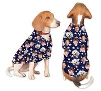 Custom Hawaiian Dog Shirt with Face Photo, Personalized Breathable Lightweight Doggy Tee Pet Clothes for Medium Small Dogs