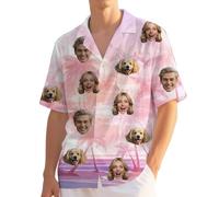 Custom Hawaiian Shirt with face,Personalised Short Sleeve The Beach Shirts Men,Funny Summer Mens Shirts,Personalised Gifts