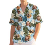 Custom Hawaiian Shirt with face,Personalised Short Sleeve The Beach Shirts Men,Funny Summer Mens Shirts,Personalised Gifts