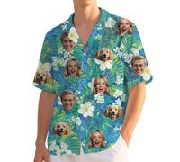 Custom Hawaiian Shirt with face,Personalised Short Sleeve The Beach Shirts Men,Funny Summer Mens Shirts,Personalised Gifts