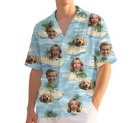 Custom Hawaiian Shirt with face,Personalised Short Sleeve The Beach Shirts Men,Funny Summer Mens Shirts,Personalised Gifts