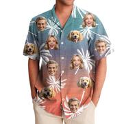 Custom Hawaiian Shirts for Men,Personalised Face Shirt,Hawaiian Shirt with Face,Shiteshirts for Men,Custom Funny Shirts