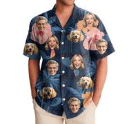 Custom Hawaiian Shirts for Men,Personalised Face Shirt,Hawaiian Shirt with Face,Shiteshirts for Men,Custom Funny Shirts