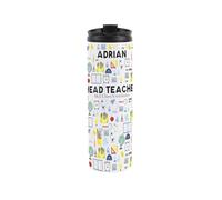 Custom Head Teacher Travel Mug - Personalised School Teacher Gift - Reusable Stainless Steel Vacuum-Sealed Double-Walled Travel Flask 500ml (16 fl oz)