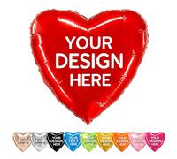 Custom Heart Balloons with Logo/Text/OR-Code,Gift Idea Surprise,Helium Balloon for Valentine's Day,Wedding,Anniversary,Birthday,Engagement&Party Decorations.