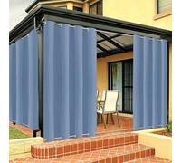Custom Heavy-Duty Waterproof Blackout Panel, Windproof with Grommets, Ideal for Patio & Gazebo, Electric Blue, Size 84" W x 102" H, Outdoor Privacy Solution