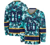 Custom Hockey Jersey,Camouflage Sports Shirt,Pullover Long Sleeves,Personalized Hockey Fans Gifts for Men Women Youth Kids
