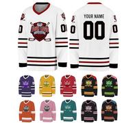 Custom Hockey Jersey Personalised Logo Name Number Hockey Shirts Jerseys Gift for Team Concert Party Men Women, S6