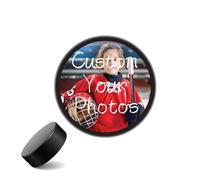 Custom Hockey Puck with Personalized Photo, Customised Picture Ice Hockey Gifts for Men, Boys, Dad, Boyfriend, DIY Christmas, Birthday Gifts
