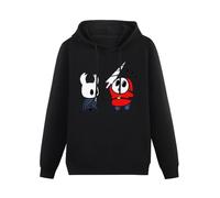 Custom Hollow Knight Shy Guy Hoody Men Retro Hoodie Round Neck Camiseta Black