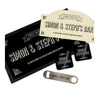 Custom Home Bar Set Traditional Pub Design - Choose From Custom Made Bar Sign, Bar Mat, Coasters & More - Home Pub Gift Idea for Dad
