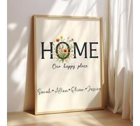 Custom Home Our Happy Place | Luxury Wall Art Print | HomeDecor | Wall Poster | Unique Gift | Modern Kitchen | Trendy | Housewarming Gift