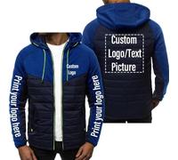 Custom Hoodie for Men Design Your Own Jacket Add Logo Photo Text Personalized Zipped Sweatshirt Spring Autumn Winter Coat color6,S