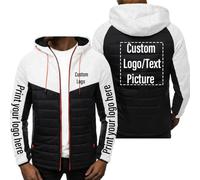 Custom Hoodie for Men Design Your Own Jacket Add Logo Photo Text Personalized Zipped Sweatshirt Spring Autumn Winter Coat color1,L