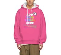Custom Hoodie Unisex - Design Your Own Sweatshirt with Text, Logo or Image - Personalized Jumper for Men & Women - Funny Customized Hoodies, Unique Gift, Casual Pullover L Magenta