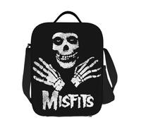 Custom Horror Punk Rock Band Misfits Insulated Lunch Bags for School Office Portable Cooler Thermal Lunch Box Women Kids