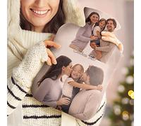 Custom Hot Water Bottle with Photo Cover Personalised Picture Winter Warm Fleece Hot Water Bag Unique Christmas Gifts for Couples Women Men Kids