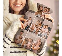 Custom Hot Water Bottle with Photo Cover Personalised Picture Winter Warm Fleece Hot Water Bag Unique Christmas Gifts for Couples Women Men Kids