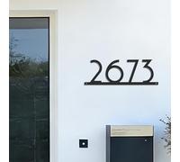 Custom House Door Number Sign, Modern Black Front Door Numbers, 3D Floating Effectdoor Number Plaques, Large Rust-Resistant Alloy House Address Plaque for Home, Mailbox, Apartment, Hotel & Courtyard