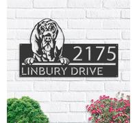 Custom House Numbers Plaques Bloodhound Dog Address Sign Door Number Plaques for Wall Yard Garden House Signs for Outside Front Porch Sign House Warming Gifts New Home Gifts