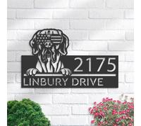 Custom House Numbers Plaques Great Dane Dog Address Sign Door Number Plaques for Wall Yard Garden House Signs for Outside Front Porch Sign House Warming Gifts New Home Gifts