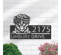 Custom House Numbers Plaques Jack Russell Dog Address Sign Door Number Plaques for Wall Yard Garden House Signs for Outside Front Porch Sign House Warming Gifts New Home Gifts