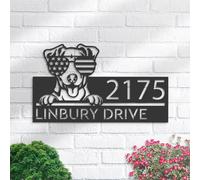 Custom House Numbers Plaques Jack Russell Dog Address Sign Door Number Plaques for Wall Yard Garden House Signs for Outside Front Porch Sign House Warming Gifts New Home Gifts
