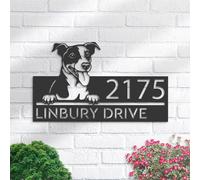 Custom House Numbers Plaques Jack Russell Terrier Dog Address Sign Door Number Plaques for Wall Yard Garden House Signs for Outside Front Porch Sign House Warming Gifts New Home Gifts