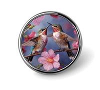 Custom Humming Birds Lapel Pin Aluminum Alloy Button Badge Personalized Exquisite Brooch Classic Pin 1 Inch for Backpacks Hat Suit Jacket Clothing Decoration