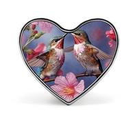 Custom Humming Birds Lapel Pin Aluminum Alloy Button Badge Personalized Heart Exquisite Brooch Classic Mini Pin for Backpacks Hat Suit Jacket Decoration