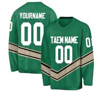 Custom Ice Hockey Jersey for Mens Boys Customizable Personalized Ice Hockey Gifts Ice Hockey Practice Shirts Green